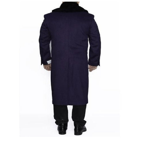 Men's Big And Tall Overcoat Long Men's Dress Topcoat - Winter Coat Purple Overcoat