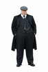Men's Black Collar Viscose Lining Peaky Blinders Suit - Peaky Blinders Outfit + Overcoat + Hat (Peaky Blinder Custome)