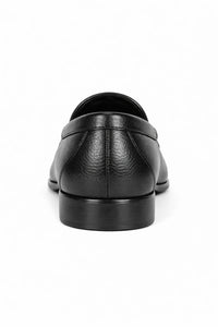 Men’s Black Genuine Crocodile and Calfskin Leather Slip-On Dress Shoes