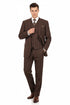 Men’s Brown Pinstripe 3-Piece Suit