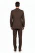Men’s Brown Pinstripe 3-Piece Suit