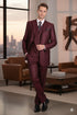 Men’s Burgundy 3-Piece Suit – Burgundy