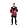 Men’s Burgundy ~ Wine ~ Maroon Color Brocade Vintage Jacket