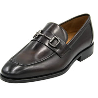 Carrucci Men's Burnished Signature Buckle Loafer