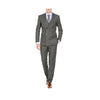 Men's Double Breasted Bold Stripe Peak Lapel Olive Slim Fit Suits