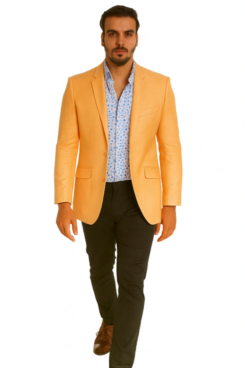 Men's Two Button Single Breasted Dylan Orange Fit Blazer