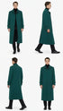 Men’s Full-Length Green Overcoat