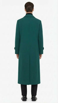 Men’s Full-Length Green Overcoat