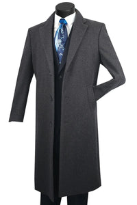 Men's Full Length Wool & Cashmere Overcoat