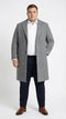 Men’s Grey Herringbone Overcoat