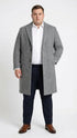 Men’s Grey Herringbone Overcoat