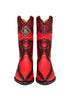 Men's King Exotic Genuine Sharkskin Boots 3x Toe Burnished Red (495v20912)