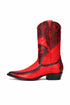 Men's King Exotic Genuine Sharkskin Boots 3x Toe Burnished Red (495v20912)