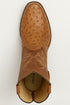 Men's Los Altos Ostrich Skin Wide Square Toe Boots - B