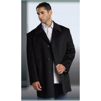 Men's Overcoat 3 Buttons Men's Dress Coat Under Front Placket Heavy overcoat - Men's Wool Blend topcoat