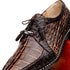 Marco Di Milano Caribe Men's Shoes Orix & Brown Exotic Hornback Crocodile Skin Derby Oxfords