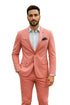 Men’s Slim Fit Stretch Suit – Salmon