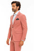 Men’s Slim Fit Stretch Suit – Salmon