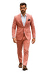 Men’s Slim Fit Stretch Suit – Salmon
