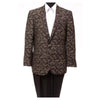 Men's Tazio Abstract Design Slim Fit Fashion Jacket Brown