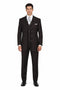 Men’s Vintage Vested Gangster Pinstripe Suit – Black & White 3-Piece Classic Fit