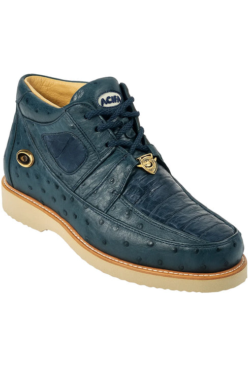 Men's Wild West Boots Caiman and Ostrich Skin Shoe 2ZA050214