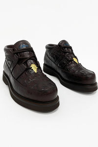 Men's Wild West Boots Caiman and Smooth Ostrich Skin Shoe 2ZA052818