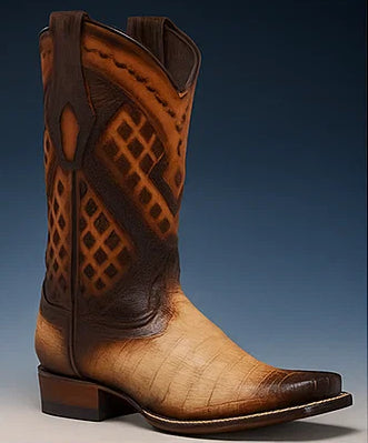 Men's Wild West Caiman Belly Square Toe Boot 2768215