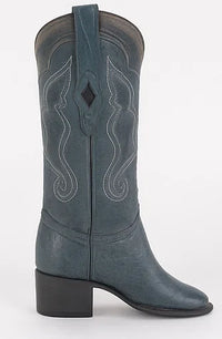 Men's Wild West Ostrich Leg Skin J Toe Boots 29905