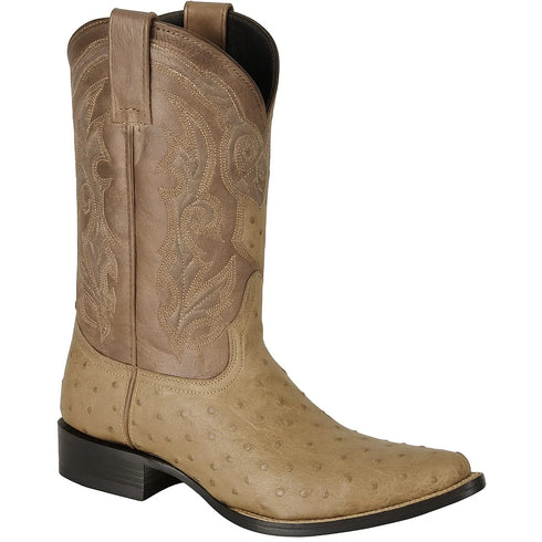 Men's Wild West Smooth Ostrich Skin 3X Toe Boots 29504-B