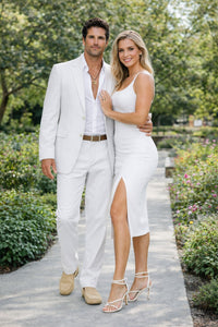 Mens Colin Farrell Miami Vice White Suit