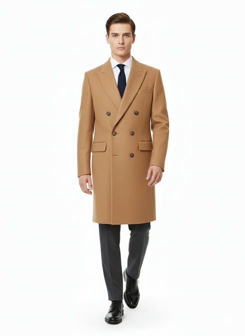 Double Breasted Long Ankle length Designer men's Wool Peacoat Sale overcoats Long Dress | Winter men's Topcoat Sale Available in 5 colors