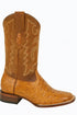 Men's Los Altos Ostrich Skin Wide Square Toe Boots - B