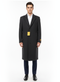 Mens Full Length Wool and Cashmere Overcoat - Winter Topcoats - Black Coat