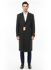 Mens Full Length Wool and Cashmere Overcoat - Winter Topcoats - Black Coat