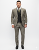 Statement Suits - Wool Suits - Peak Lapel Suits - Ticket Pocket - Modern Fit - Olive Suit
