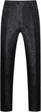 Mens Black Paisley Dress Pants