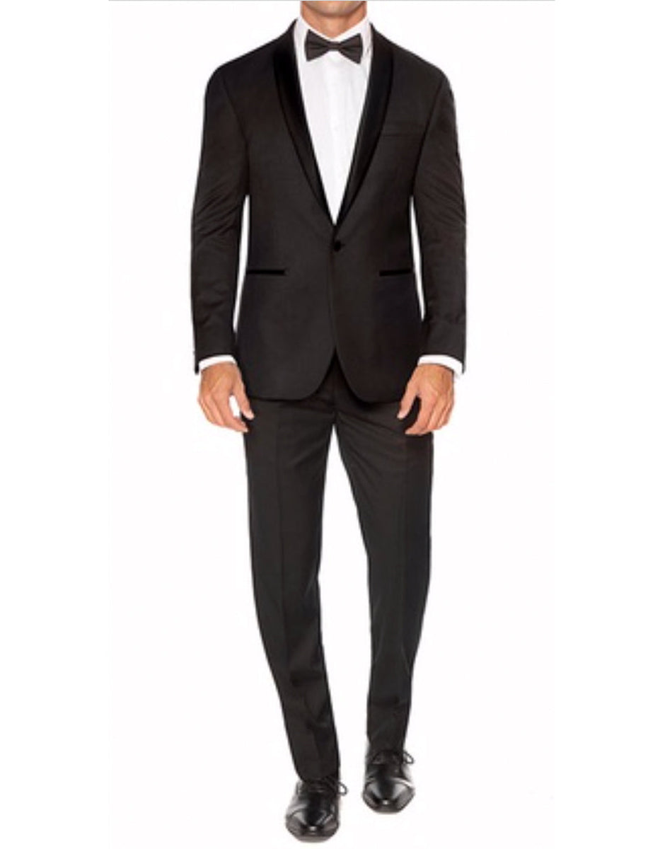 Braveman Slim Fit Shawl Tuxedo in Black main image 0