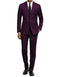 Mens Slim Fit Suits Plum