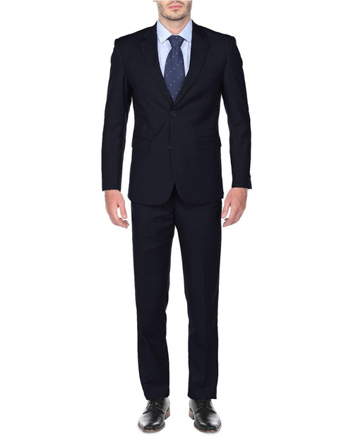 Pleated Suit - Mens Suits With Pleated Pant - Regular Fit Navy Suit