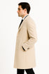 Mens Cream Overcoat - Off White Topcoat - Ivory Mens Long Wool Winter Coat - Full Length
