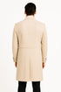 Mens Cream Overcoat - Off White Topcoat - Ivory Mens Long Wool Winter Coat - Full Length