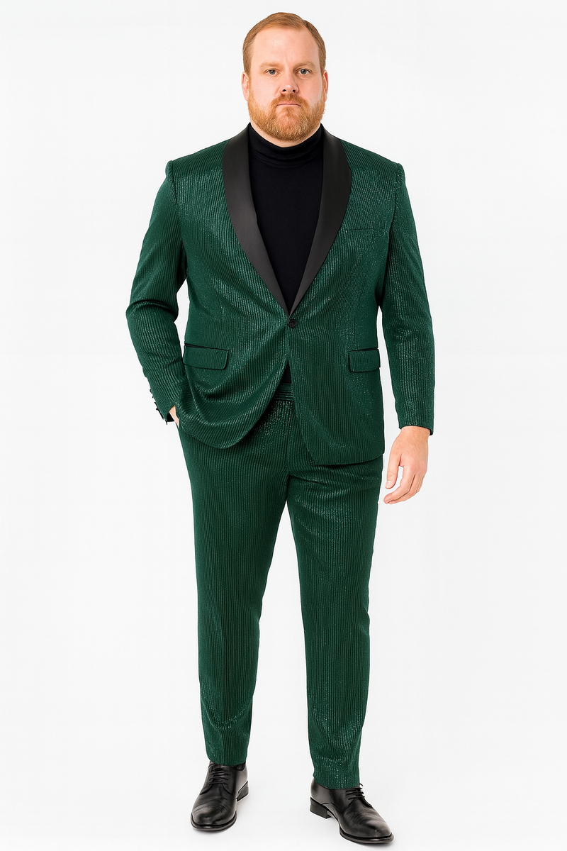 green emerald velvet dress Embrace Bold Style: Emerald Green Slim Fit Suit EU54/US44 / 36W main image 1