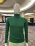 Mens Classic Emerald Green Turtleneck Sweater – Slim Fit Knit Pullover