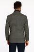 Mens Grey and Blue Glen Check Wool Blazer with Quilted Inner Layer