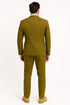 Mens Light Olive Green Linen Suit Three-Piece Style – Formal Suit with Vest and Flat Front Pants