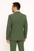 Mens Olive Green Safari Suit Set with Utility Jacket and Adjustable Waist Pants