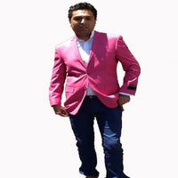 Stage Party Bright Men's Sport Coat Unique Fashion Designer Men's Dress Blazers Sale Vented Hot Pink