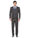 Pleated Suit - Mens Suits With Pleated Pant - Regular Fit Charcoal Grey Suit