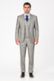 Pleated Suit - Mens Suits With Pleated Pant - Regular Fit Light Grey Suit